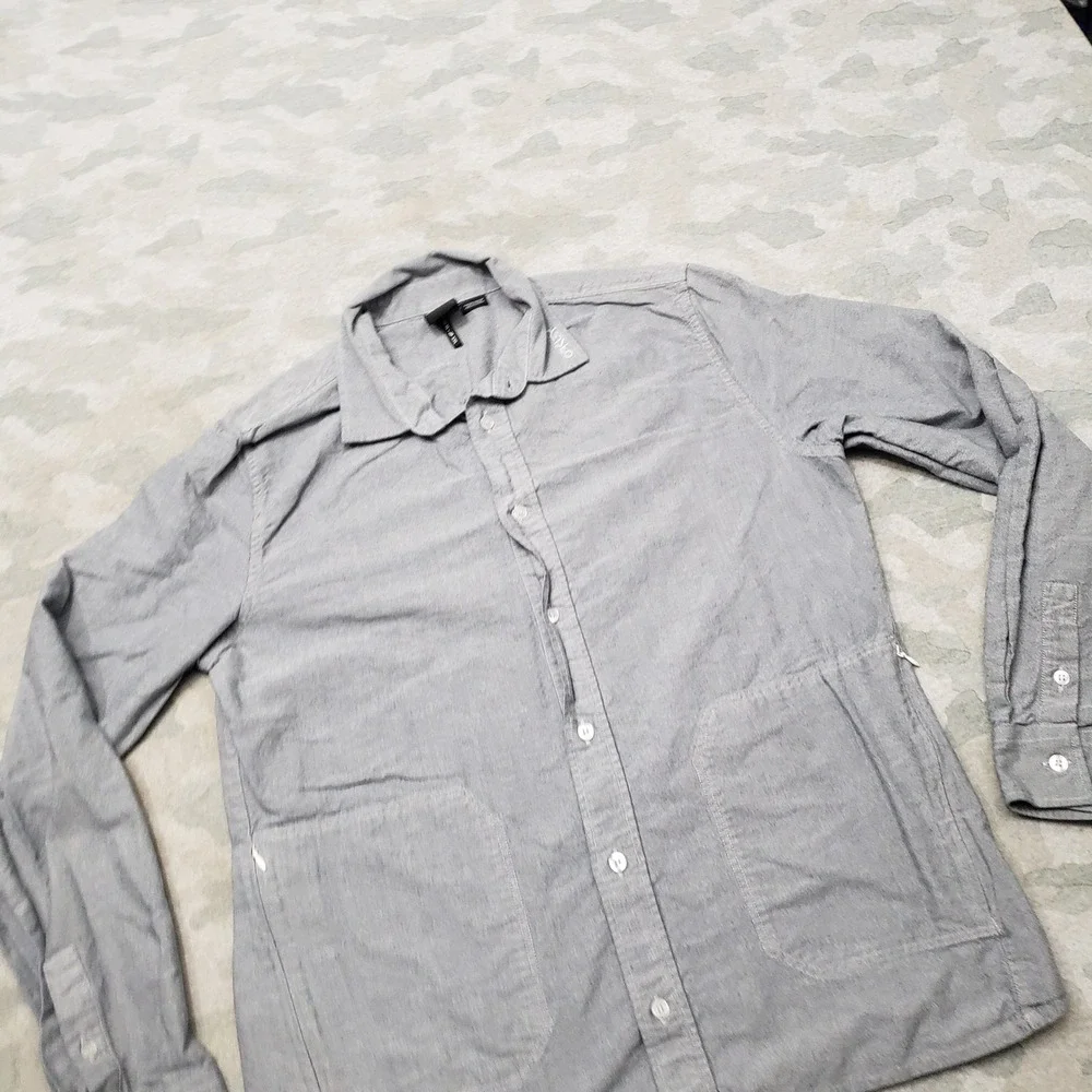 Oakley Shirt Mens XL Gray Long Sleeve Button-Up Preppy